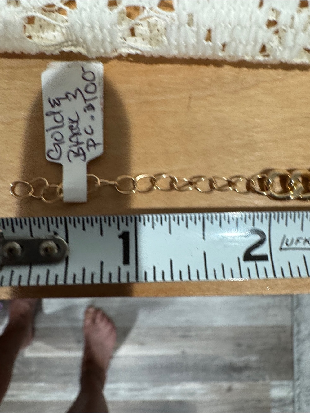 Gold-Tone Black Enamel Bracelet, Necklace & Ring Set - Picture 6 of 9
